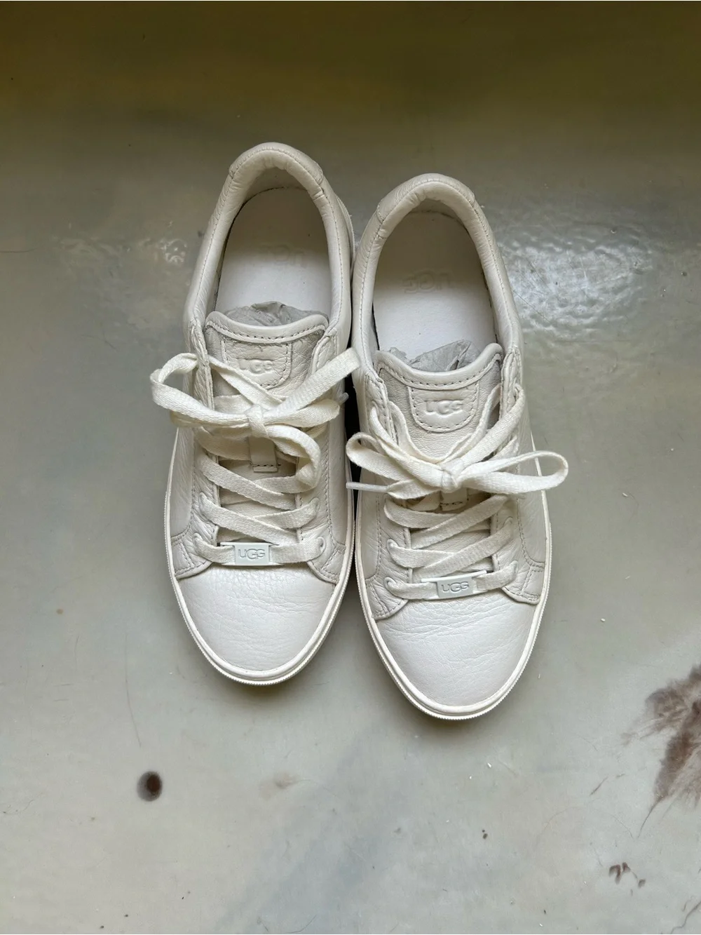 UGG Women's White Low-Top Leather Sneakers